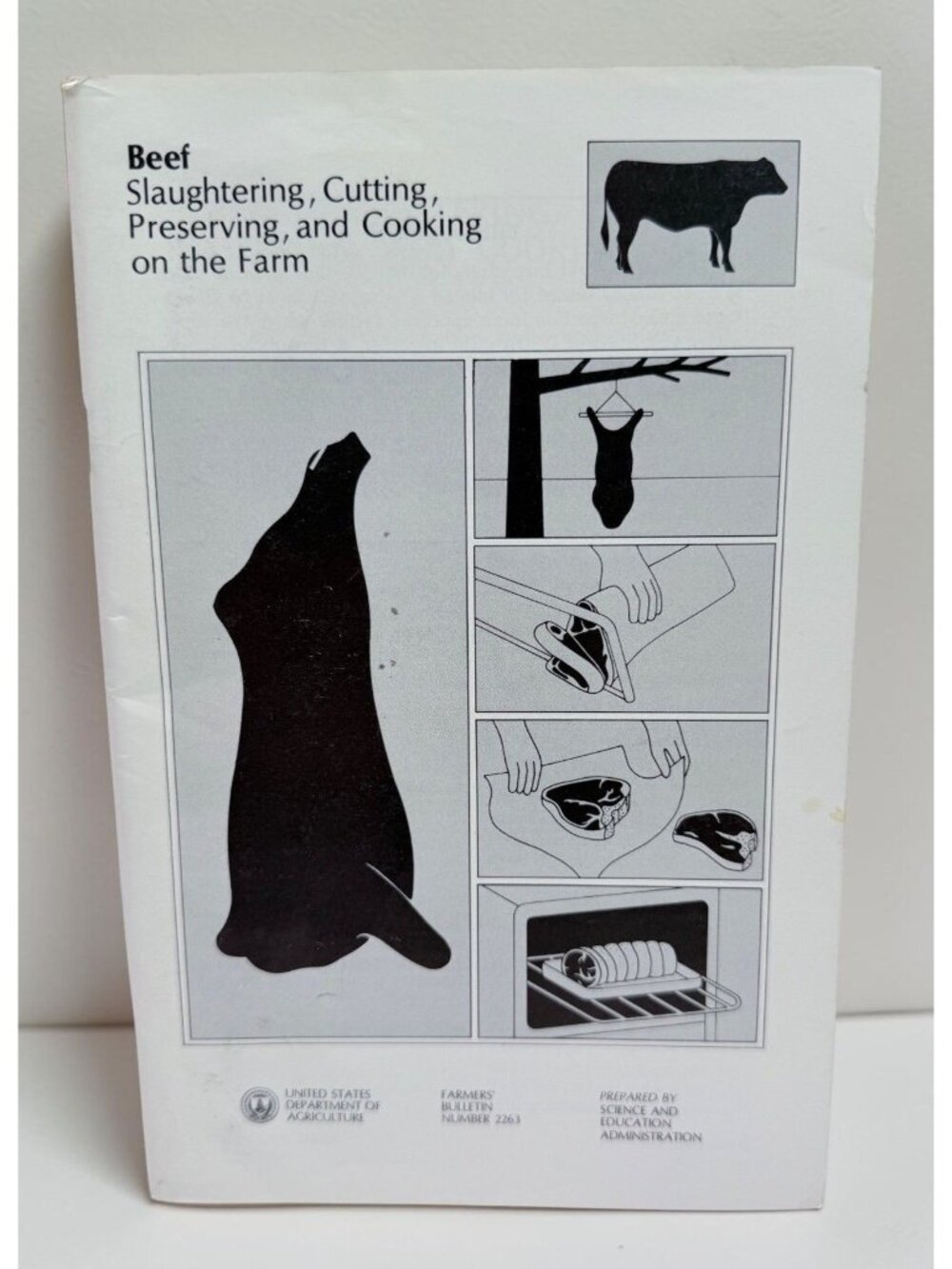 Vintage USDA Farmers Bulletin Beef Slaughtering Cutting Preserving Cooking 1977